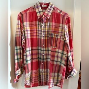J. Crew Plaid Madras Button-down Shirt Size Small